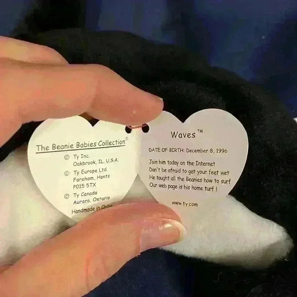 Ty Beanie Baby Waves - Picture 2 of 4